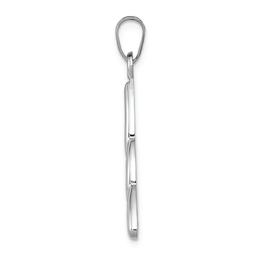 FJC Finejewelers 14k White Gold Polished Trinity Charm