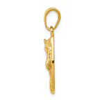 FJC Finejewelers 14k Yellow Gold Solid Polished Horse Head In Horseshoe Charm