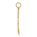 FJC Finejewelers 14k Yellow Gold Satin Polished Christmas Wreath Charm