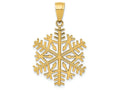 FJC Finejewelers 14k Yellow Gold Polished 3d Snowflake Charm