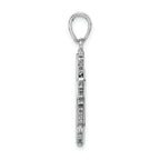 FJC Finejewelers 14k White Gold White 3d Snowflake Polish Satin Finish Charm