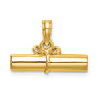 FJC Finejewelers 14k Yellow Gold Hollow Polished Diploma Charm