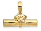 FJC Finejewelers 14k Yellow Gold Hollow Polished Diploma Charm