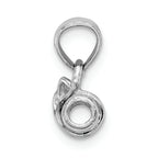 FJC Finejewelers 14k White Gold White 3d Diploma Rolled Up Graduation Charm