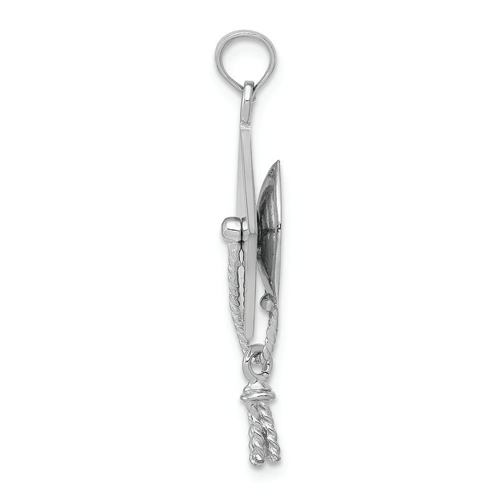 FJC Finejewelers 14k White Gold White 3d Graduation Cap Polish Moveable Tassle Charm