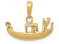 FJC Finejewelers 14k Yellow Gold Solid Polished 3d Gondola Charm