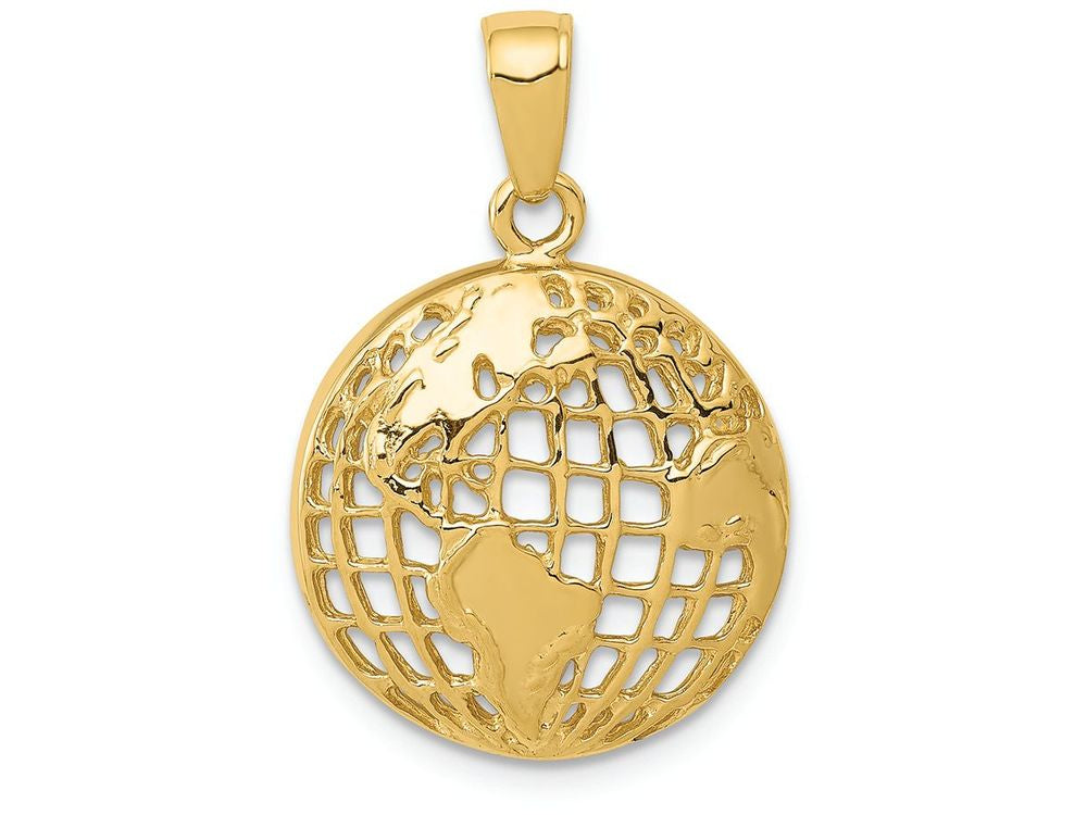 FJC Finejewelers 14k Yellow Gold Polished Globe Charm