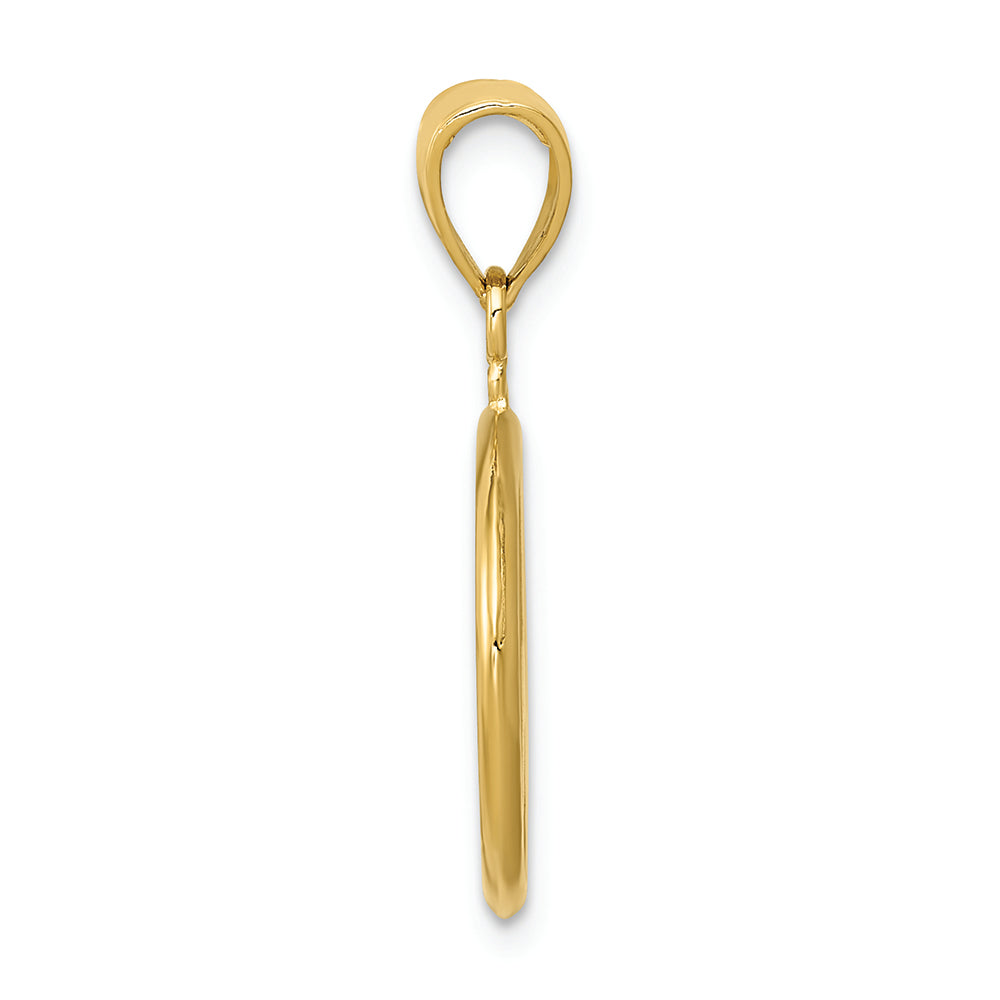 FJC Finejewelers 14k Yellow Gold Polished Peace Sign Charm