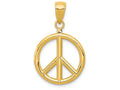 FJC Finejewelers 14k Yellow Gold Polished Peace Sign Charm
