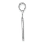 FJC Finejewelers 14k White Gold White 3d Peace Symbol Charm