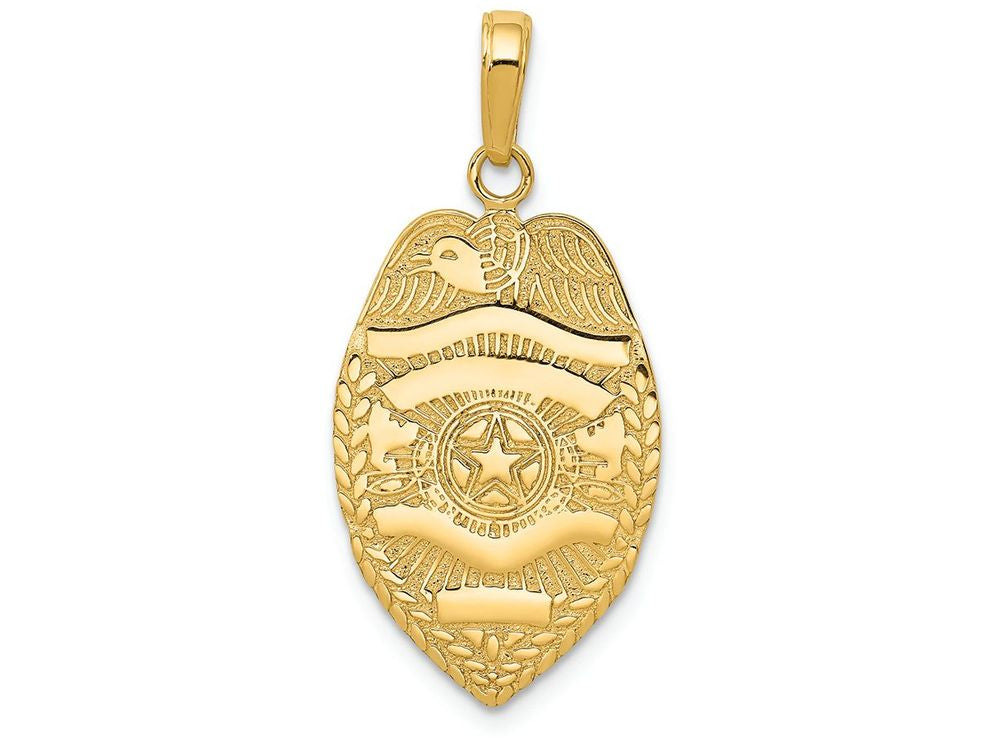 FJC Finejewelers 14k Yellow Gold Polished Police Badge Charm