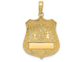 FJC Finejewelers 14k Yellow Gold Large Police Badge Charm