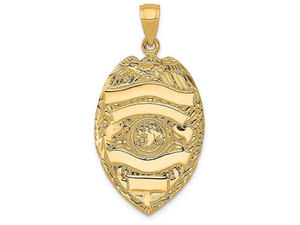 FJC Finejewelers 14k Yellow Gold Large Badge Charm