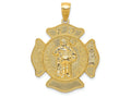 FJC Finejewelers 14k Yellow Gold Large Saint Florian Badge Charm