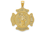FJC Finejewelers 14k Yellow Gold Large Saint Florian Badge Charm