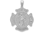 FJC Finejewelers 14k White Gold Saint Florian Protect Usfire Dept.maltese Cross Charm
