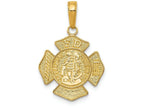FJC Finejewelers 14k Yellow Gold Small Saint Florian Badge Charm