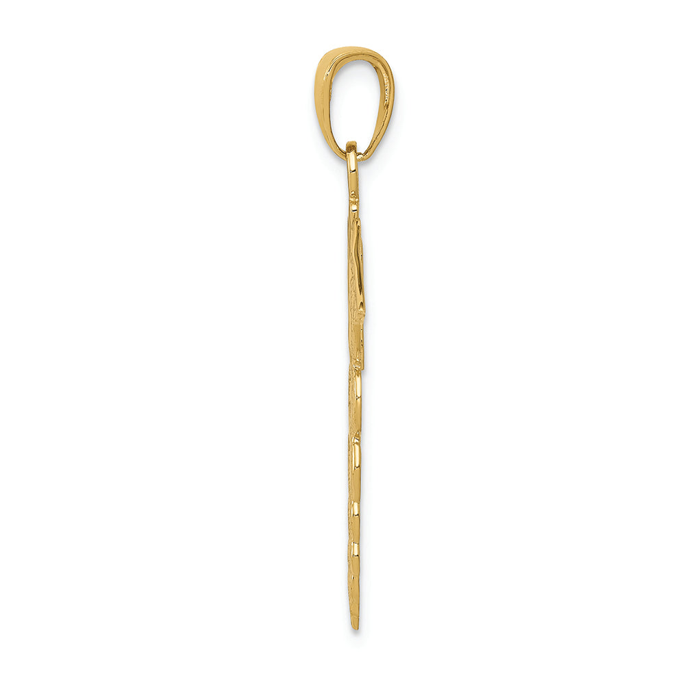 FJC Finejewelers 14k Yellow Gold Caduceus Charm