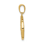 FJC Finejewelers 14k Yellow Gold Reversible Fire Department Shield Charm