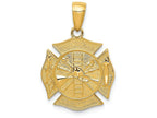 FJC Finejewelers 14k Yellow Gold Reversible Fire Department Shield Charm