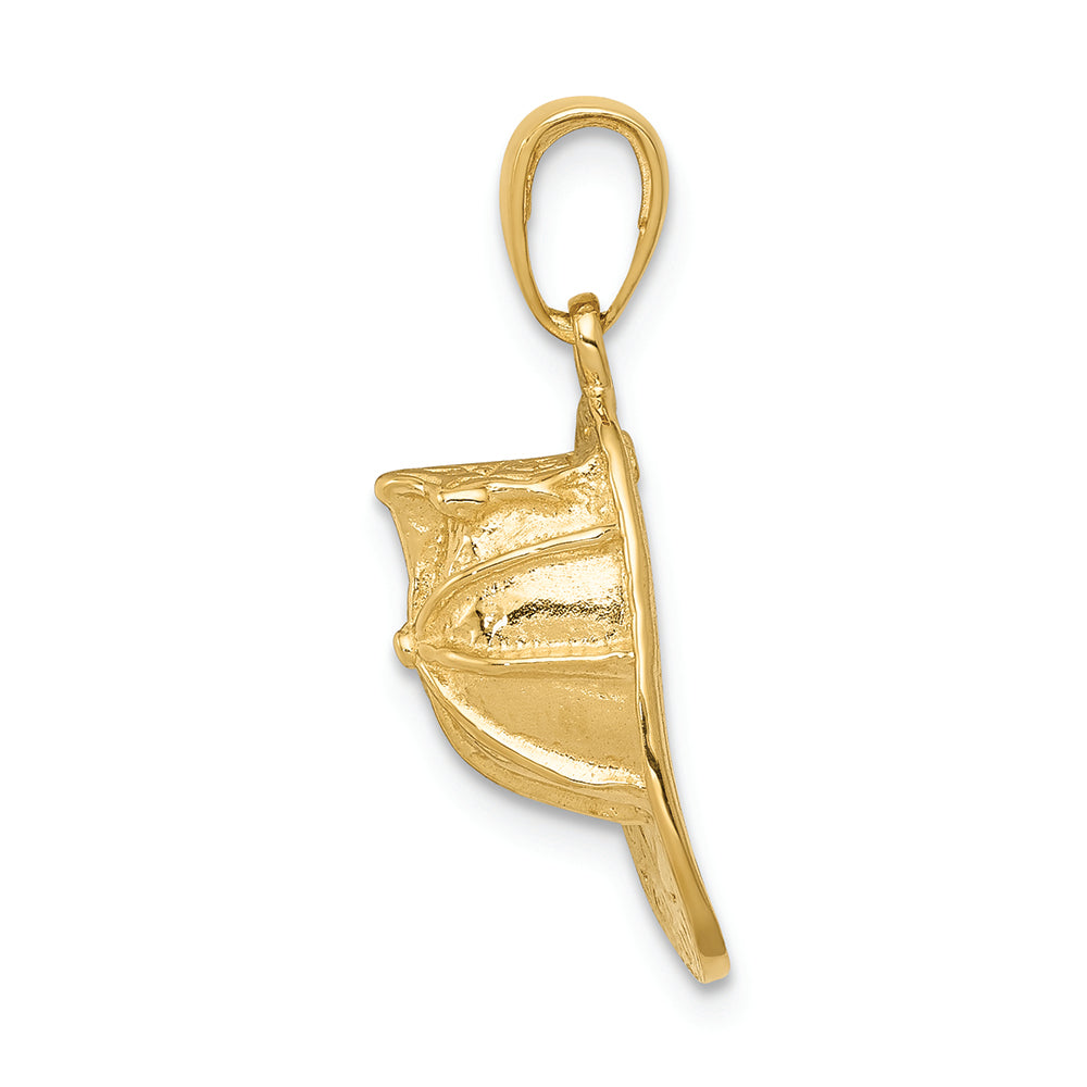 FJC Finejewelers 14k Yellow Gold 3d Firefighter Hat Charm