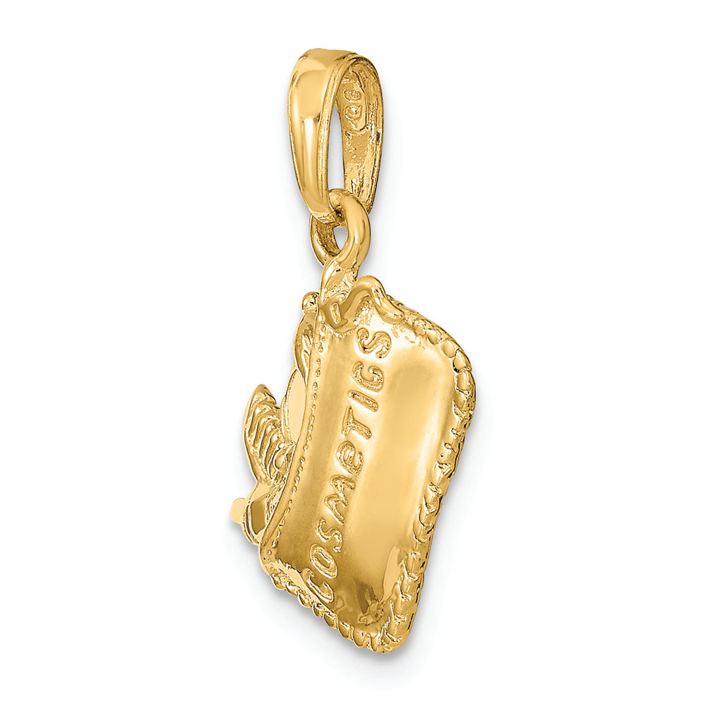 FJC Finejewelers 14k Yellow Gold Satin 3d Cosmetic Pouch Charm