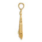 FJC Finejewelers 14k Yellow Gold Solid Satin Polished 3d Ballet Slippers Charm