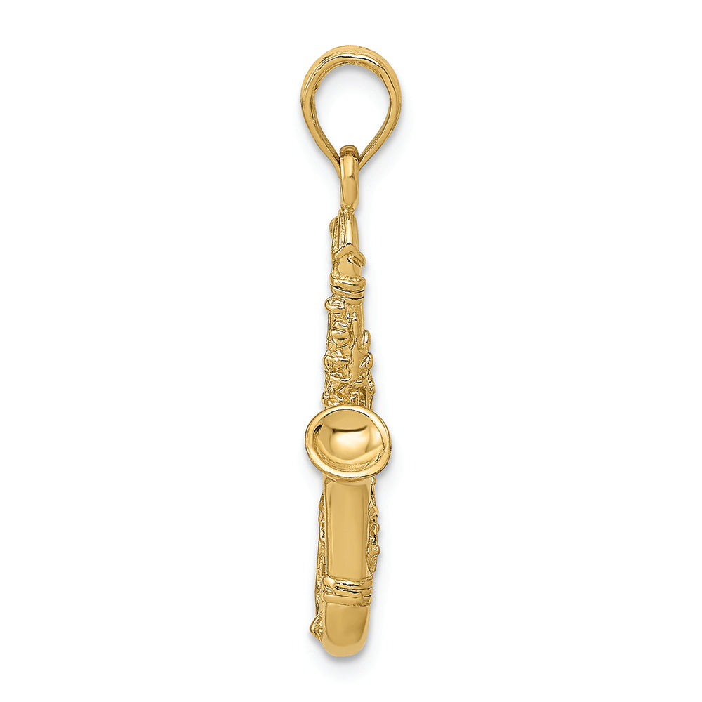 FJC Finejewelers 14k Yellow Gold Solid Polished 3d Saxophone Charm