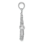 FJC Finejewelers 14k White Gold White 3d Tenor Saxophone Charm