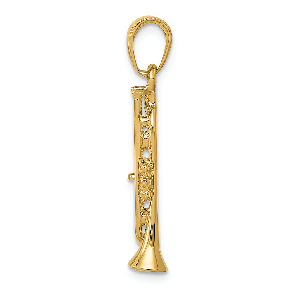 FJC Finejewelers 14k Yellow Gold Solid Polished 3d Trumpet Charm