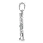 FJC Finejewelers 14k White Gold White 3d Trumpet Charm