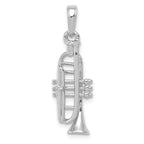 FJC Finejewelers 14k White Gold White 3d Trumpet Charm