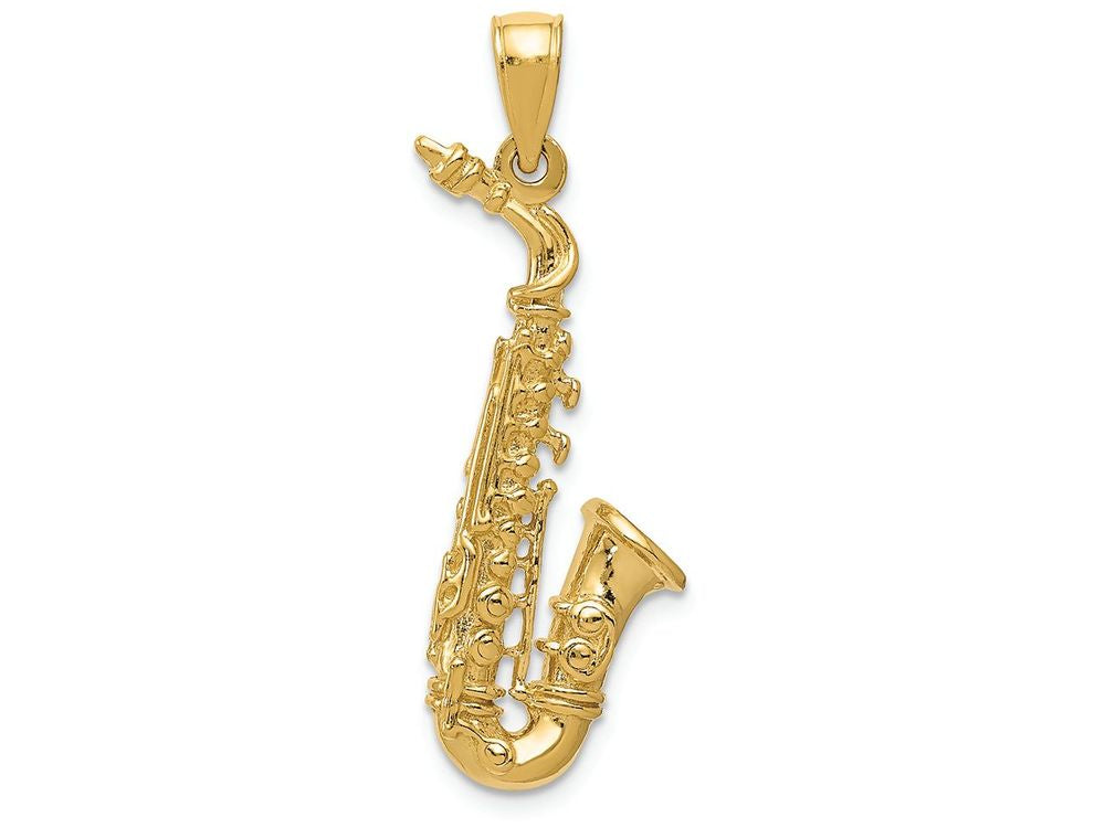 FJC Finejewelers 14k Yellow Gold Solid Polished 3d Saxophone Charm