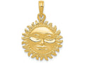 FJC Finejewelers 14k Yellow Gold Solid Polished 3d Sun Charm