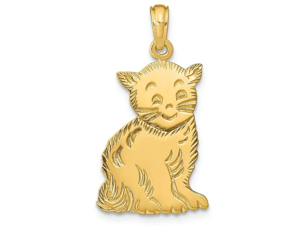 FJC Finejewelers 14k Yellow Gold Polished Cat Charm