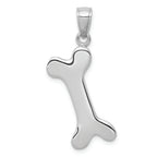 FJC Finejewelers 14k White Gold White 3d Engraveable Dog Bone Charm
