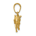 FJC Finejewelers 14k Yellow Gold Satin 3d Elephant Charm