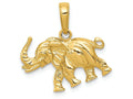 FJC Finejewelers 14k Yellow Gold Satin 3d Elephant Charm