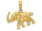 FJC Finejewelers 14k Yellow Gold Satin 3d Elephant Charm