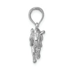 FJC Finejewelers 14k White Gold White 3d Elephant Profile with Tusk Charm