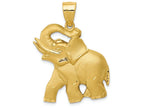 FJC Finejewelers 14k Yellow Gold Solid Satin Bright Cut Open-backed Elephant Charm