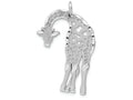 FJC Finejewelers 14k White Gold Solid Satin Bright Cut Flat-backed Giraffe Charm