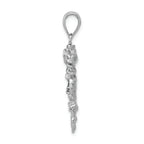 FJC Finejewelers 14k White Gold 3d Dragon Charm (vertical)