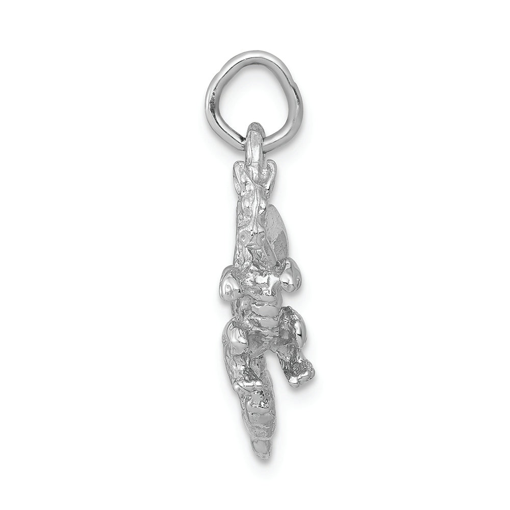 FJC Finejewelers 14k White Gold Solid Polished 3d Dragon Charm