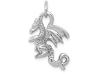 FJC Finejewelers 14k White Gold Solid Polished 3d Dragon Charm