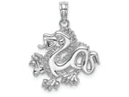 FJC Finejewelers 14k White Gold White Small Dragon Charm