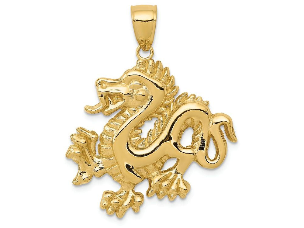 FJC Finejewelers 14k Yellow Gold Solid Polished Dragon Charm