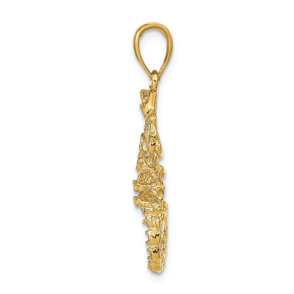 FJC Finejewelers 14k Yellow Gold Solid Polished Open-backed Scorpion Charm