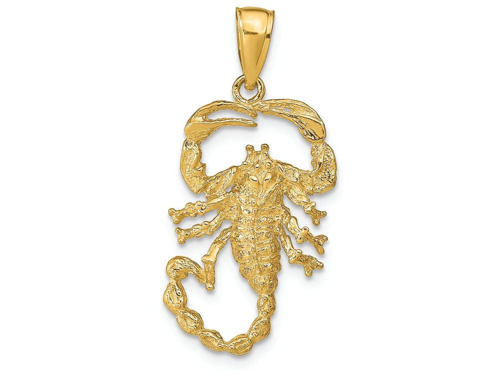 FJC Finejewelers 14k Yellow Gold Solid Polished Open-backed Scorpion Charm