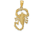 FJC Finejewelers 14k Yellow Gold Solid Polished Open-backed Scorpion Charm